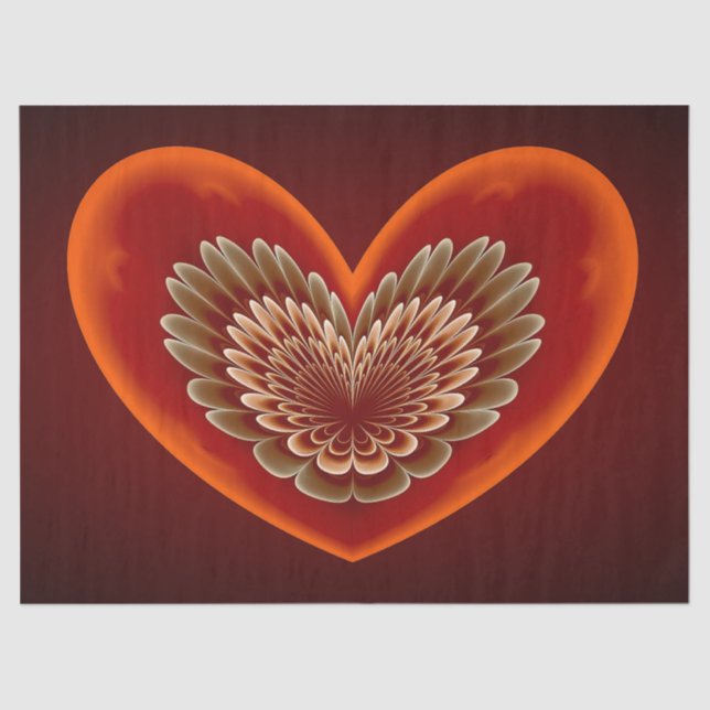 coração do papel tecidular amoroso (Frente )