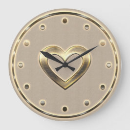 Coração Do Relógio De Parede Dourado