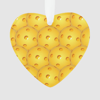 Coração dos enfeites de natal de Pickleball