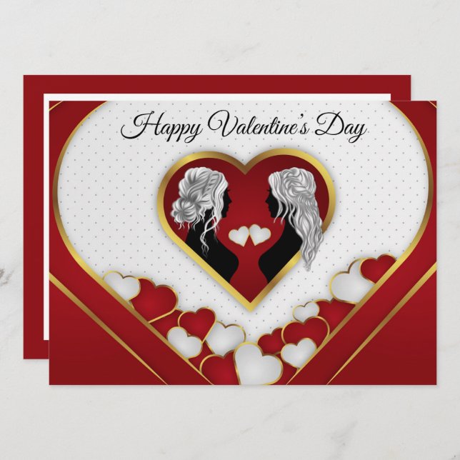 Coração Dourado e Vermelho romântico, O L no Namor (Frente/Verso)