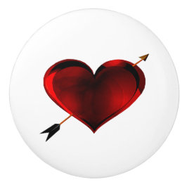 Coração Escuro com o Botão de puxar da Gaveta de S