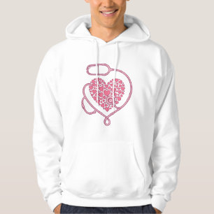 Coração Estetoscópio Amor Médico Desenho de Camisa
