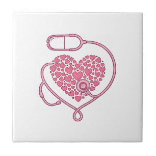 Coração Estetoscópio Amor Médico Desenho de Camisa