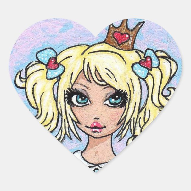 Coração "Eu Adoro Bunnies Fluffy!" Adesivo (Frente)