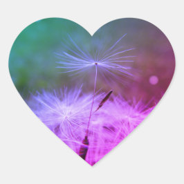 Coração Faça um adesivo de dandilion