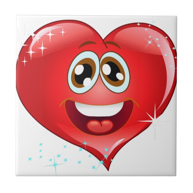 Coração feliz Emoji do amor (Frente)