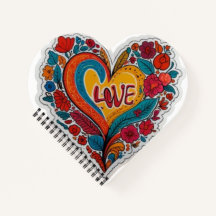 Coração Floral Colorido Amor | Design Romântico