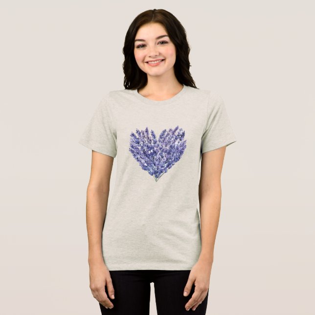 Coração Floral de Lavanda (Frente Completa)
