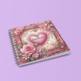 Coração Floral Vintage Vitoriano no Dia dos Namora