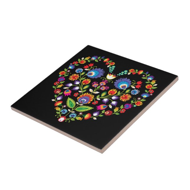 Coração Folclore, estilo Wycinanki   (Lateral)