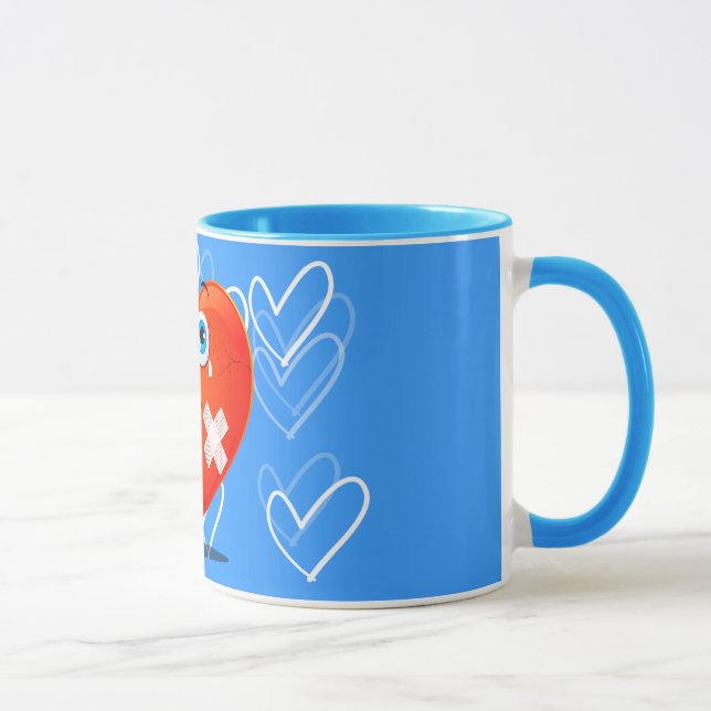 Coração frágil, caneca (Direita)