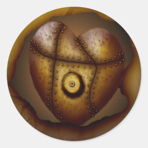 Coração girado, adesivo