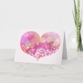 Coração Grande Rosa Estimulante | Cartão de Aniver