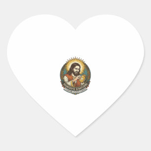 Coração Jesus Irritante Resíduo de Papel de Adesivo Descol