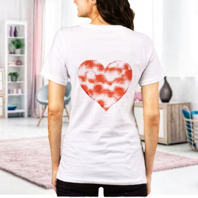 Coração Marmoreado (This Marbled Heart Tri-Blend T-Shirt, has you coming and going!)
