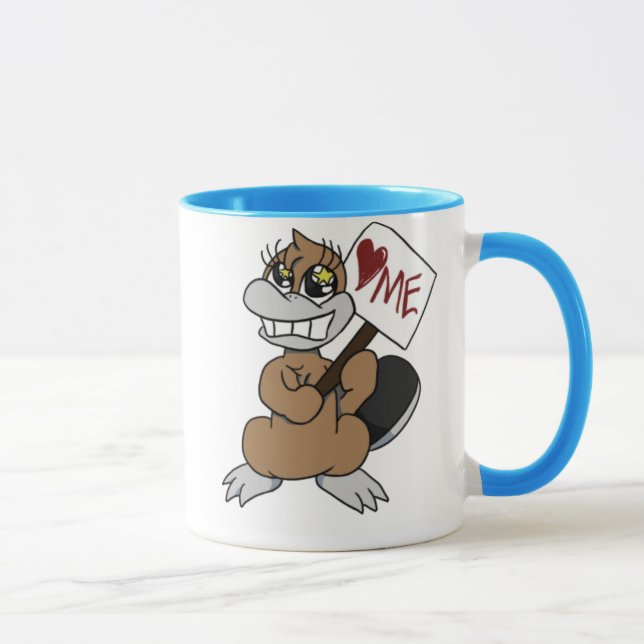 Coração-mim caneca de Platypi (Direita)