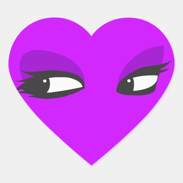 Coração Olhos - adesivo (Frente)