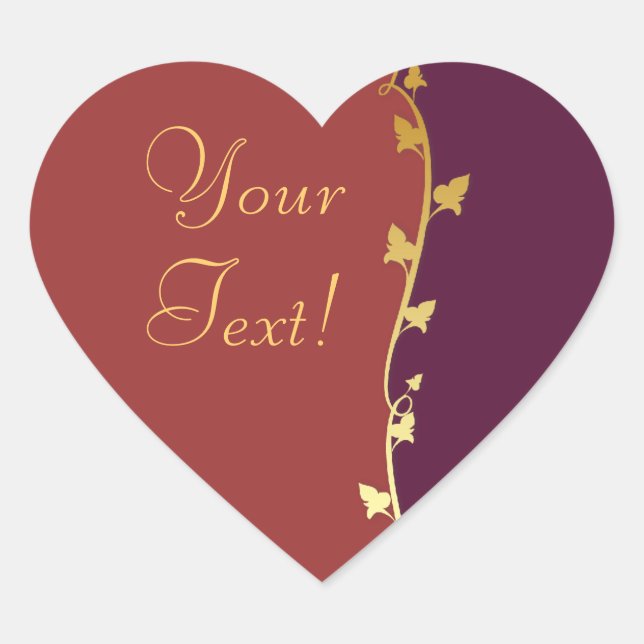 Coração Ouro deixa adesivo (Frente)