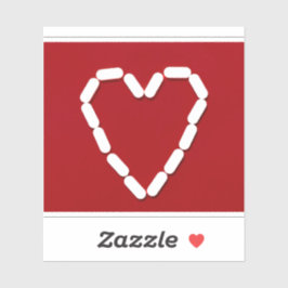 Coração. Parem com a depressão. Adesivo de vinil c