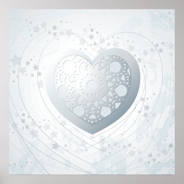 Coração prateado, poster (Frente)