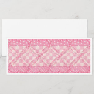 CORAÇÃO ROSA COLCHA 4x9,25 Cartão Plano / Horizont