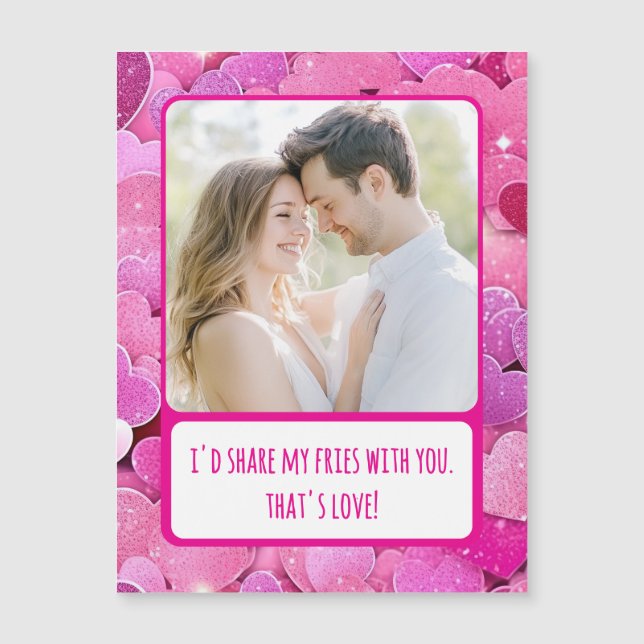 Coração Rosa Púrpura Compartilha O Meu Cartão com  (Frente)