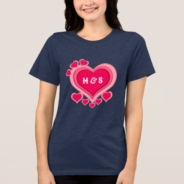 Coração Rosa Romântico Dia dos Namorados (Frente)