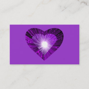 Coração Roxo 'coração' cartão de visita roxo