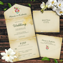 Coração Russo Tudo em Um Convite de casamento Mexi