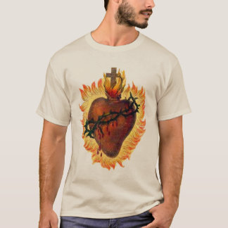Coração sagrado da camisa de Jesus