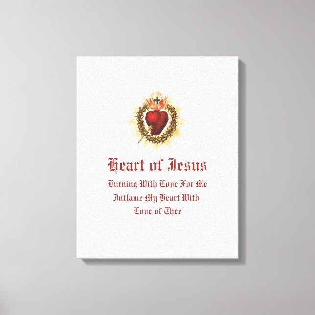 Coração Sagrado de Arte Canvas de Jesus (Frente)