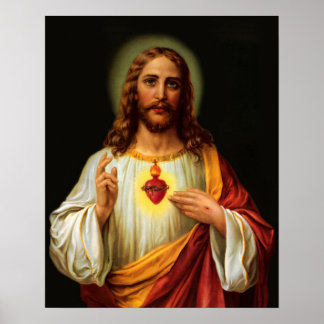 Coração Sagrado de Jesus 2 Impressão Poster