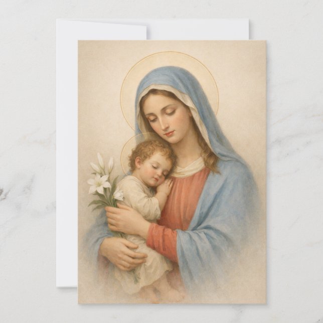 Coração Sagrado de Jesus Citação Cruz Desenho Flor (Frente)