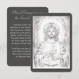 Coração Sagrado de Jesus Desenhando Cartão de Oraç
