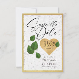 Coração Salva O Convite De Data De Casamento