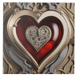 Coração Steampunk Atemporal de Amor