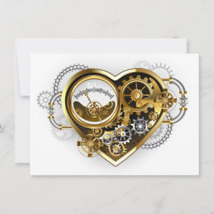 Coração Steampunk com Manômetro
