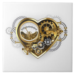Coração Steampunk com Manômetro