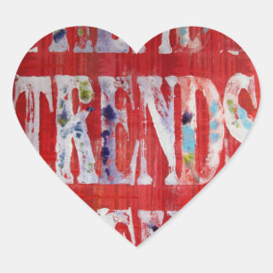 Coração tendências do adesivo de amor