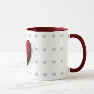 Coração vermelha, caneca