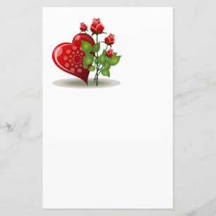 CORAÇÃO VERMELHA namorados E ROSAS VERMELHAS