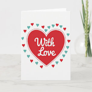 Coração Vermelho Com Cartão de Amor