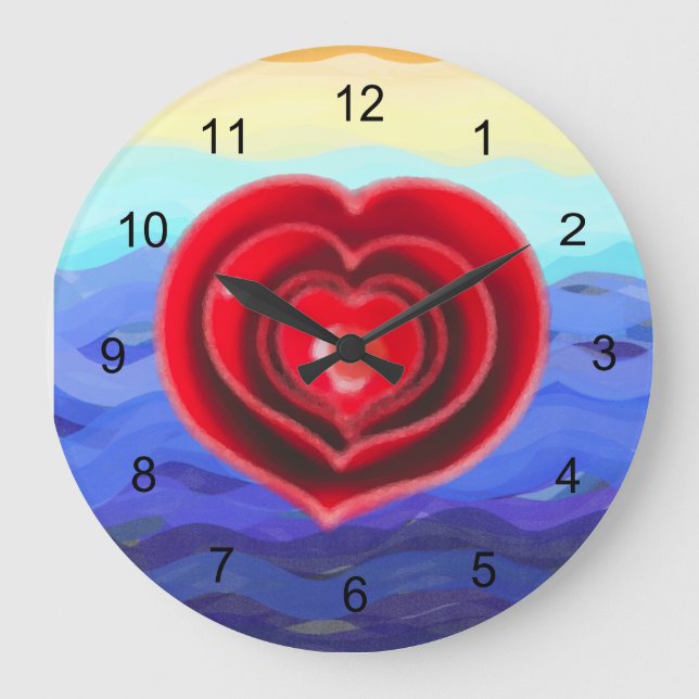 Coração Vermelho no Namorados de Ondas - Relógio G (Frente)