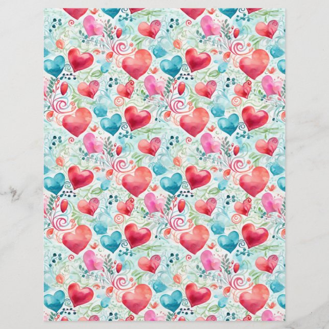 Corações 11 Aquarela (Verso)