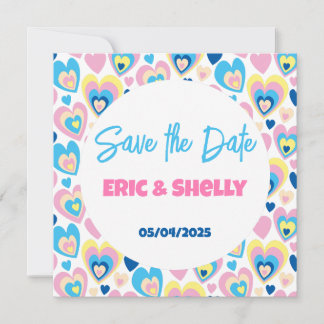 Corações adoráveis. Cartão de agradecimento simple