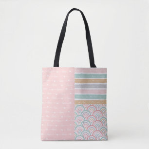 Corações Amor Corações Arco-Íris Pastel Tote Bag