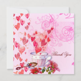 Corações aquosos e flores