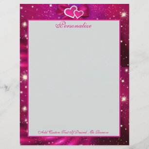 Corações, Arcos e Estrelas Românticas, Rosa e Púrp