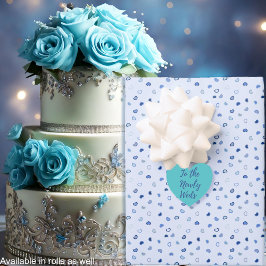 Corações - Azul Escuro no Azul Claro