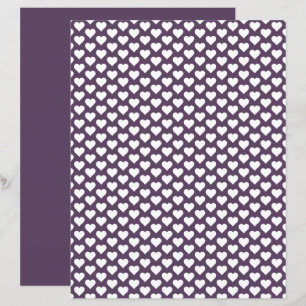 Corações Bonitos Padrão Inglês Violet Scrapbook Pa